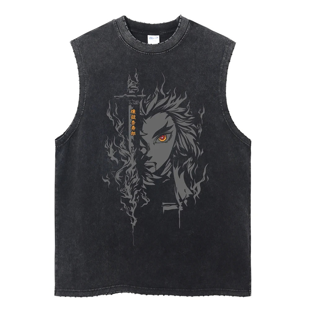 Rengoku Vintage Tank Top V1 Tank Tops