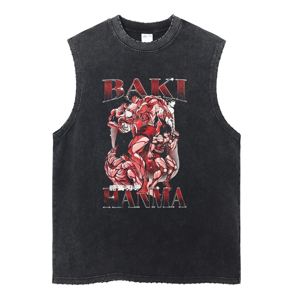 Baki Hanma Vintage Tank Top Tank Tops