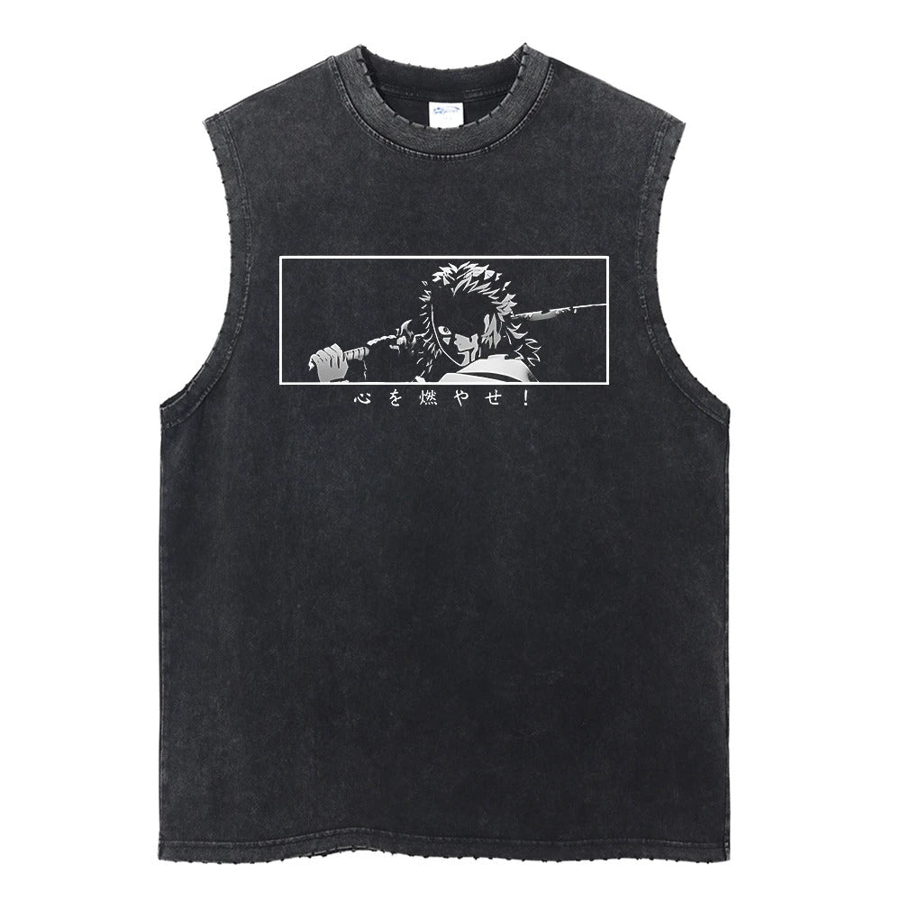 Rengoku Vintage Tank Top V2 Tank Tops