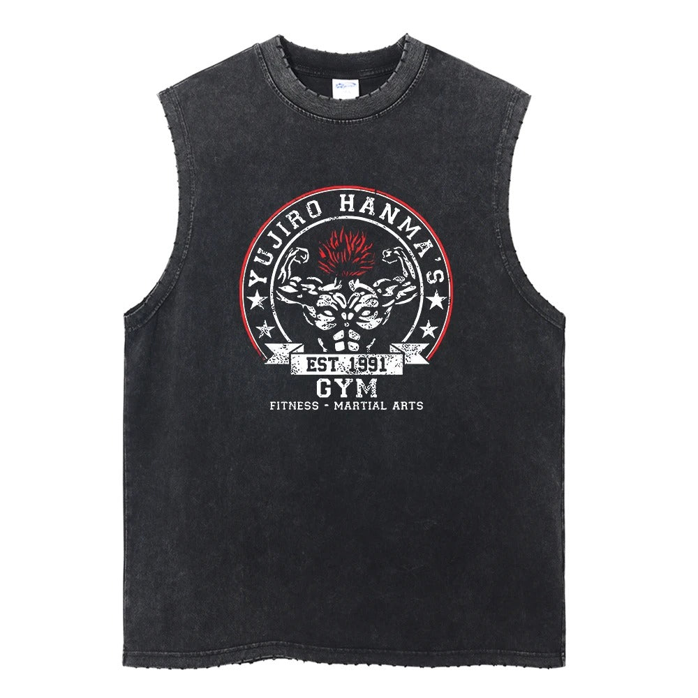 Yujiro Hanma Gym's Vintage Tank Top V1 Tank Tops