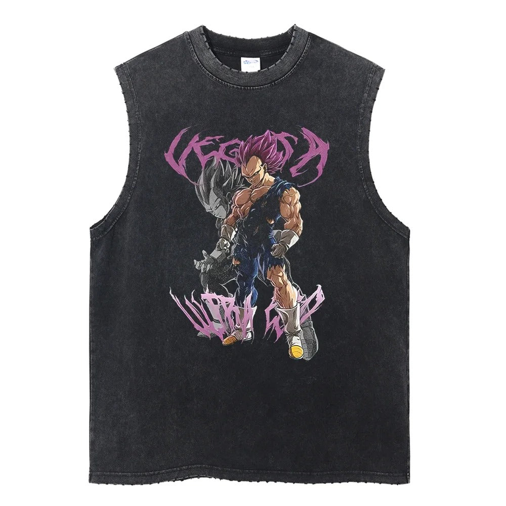 Vegeta Vintage Tank Top V1 Tank Tops