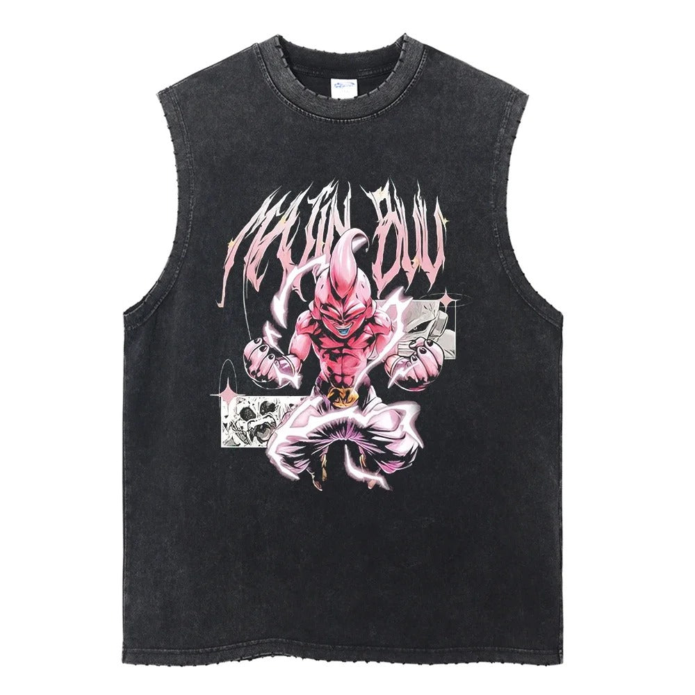 Majin Buu Vintage Tank Top V1 Tank Tops