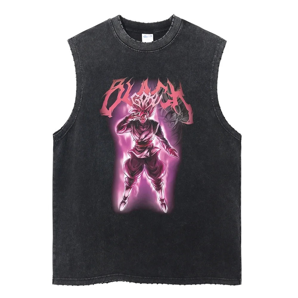 Goku Black Vintage Tank Top V1 Tank Tops