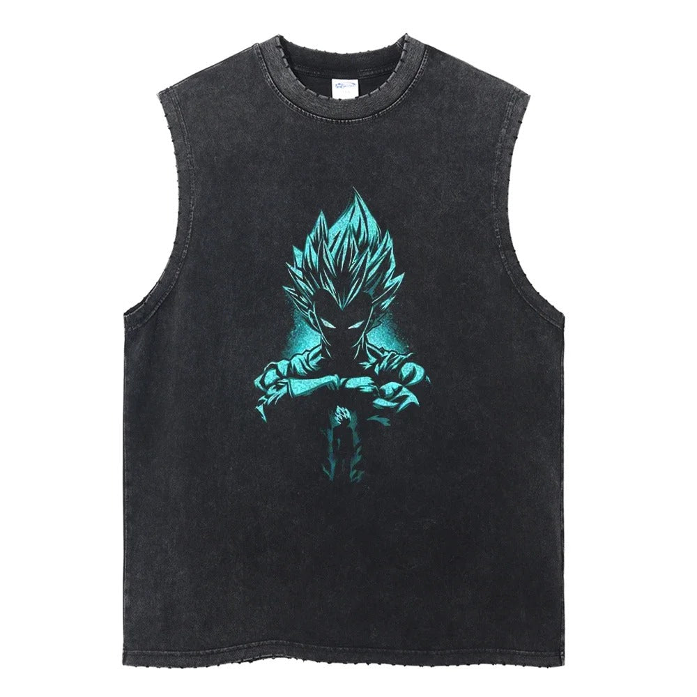 Vegeta Vintage Tank Top V4 Tank Tops
