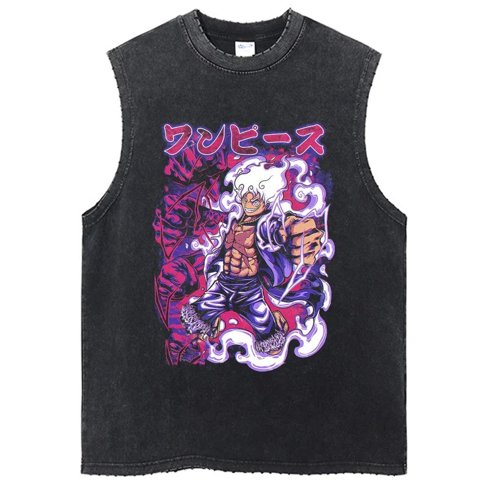 Luffy Vintage Tank Top V3 Tank Tops