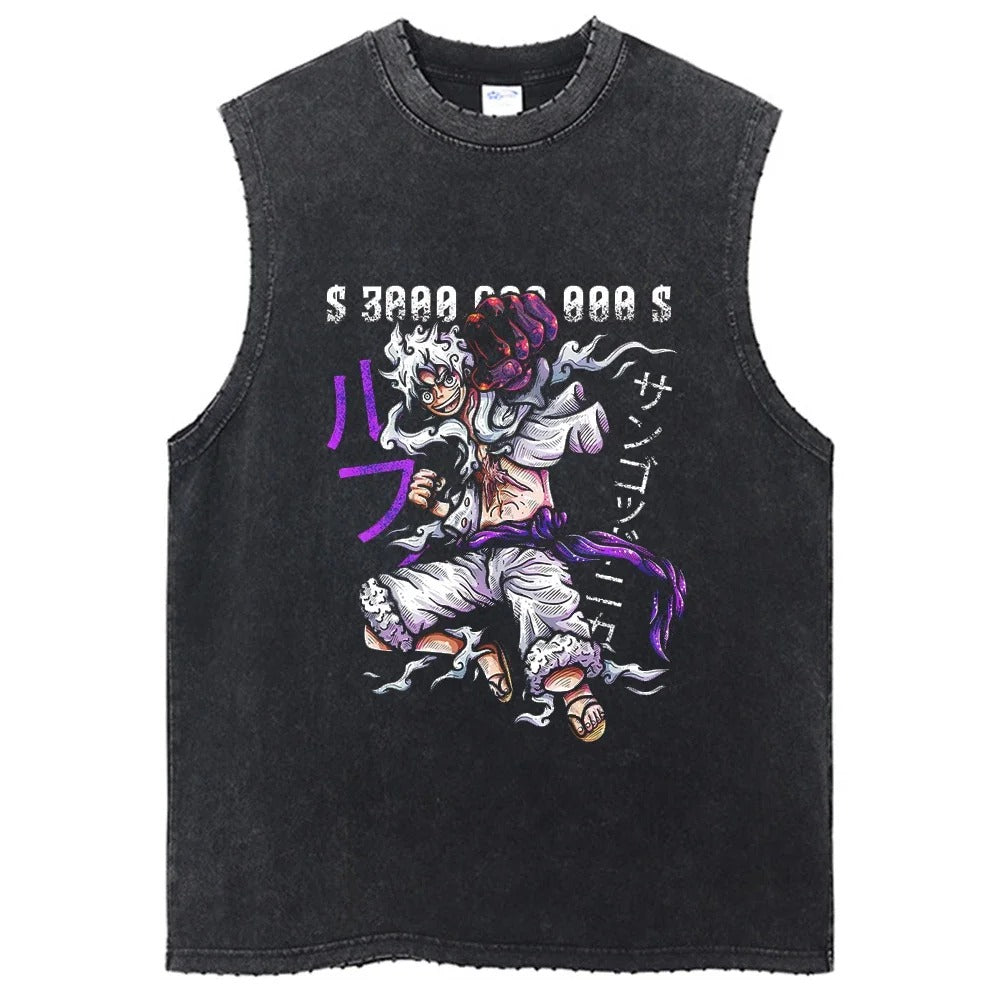 Luffy Vintage Tank Top V6 Tank Tops