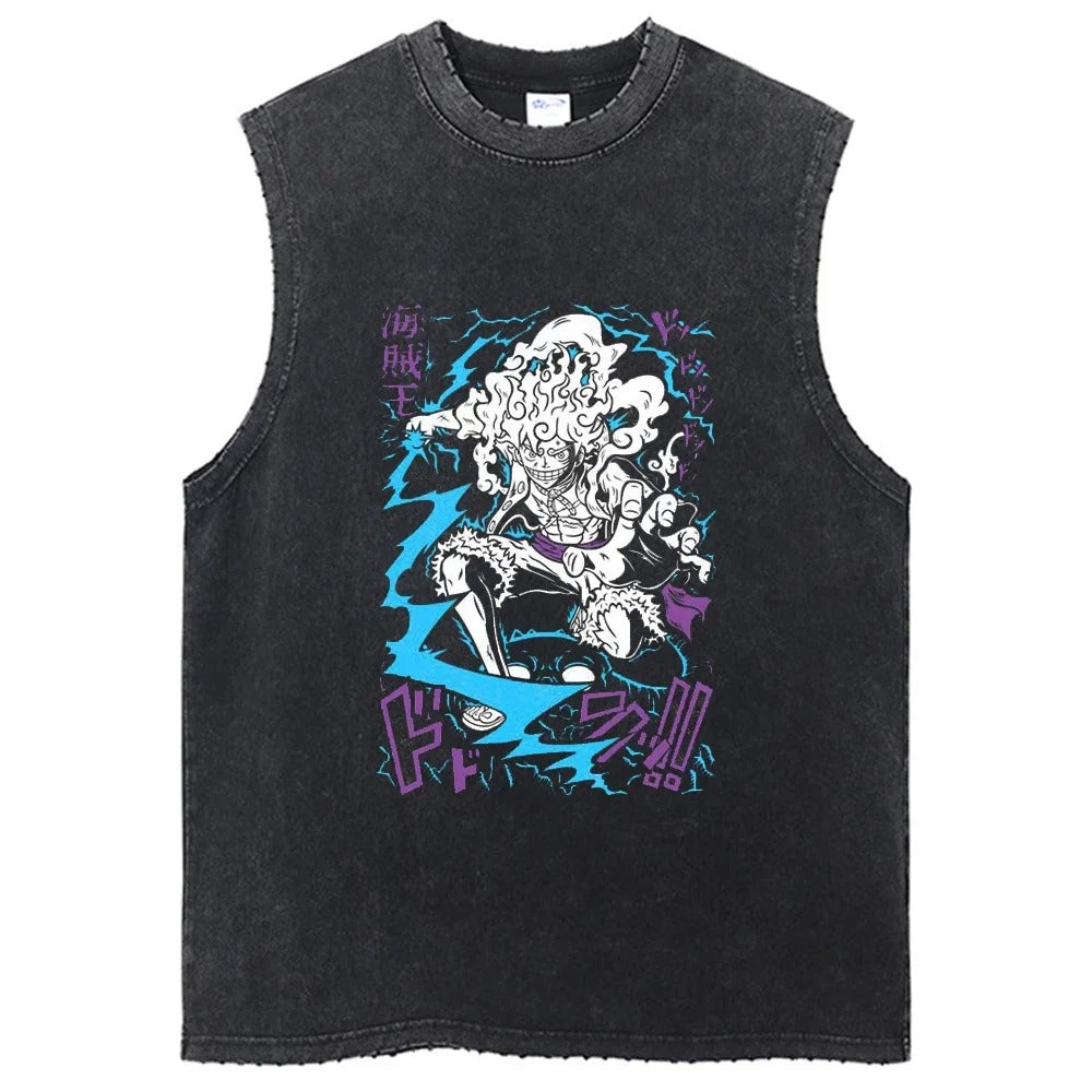 Luffy Vintage Tank Top V2 Tank Tops