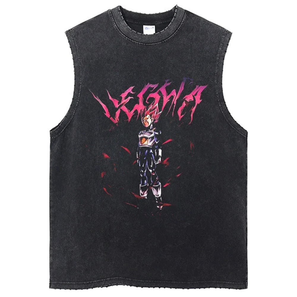 Vegeta Vintage Tank Top V2 Tank Tops
