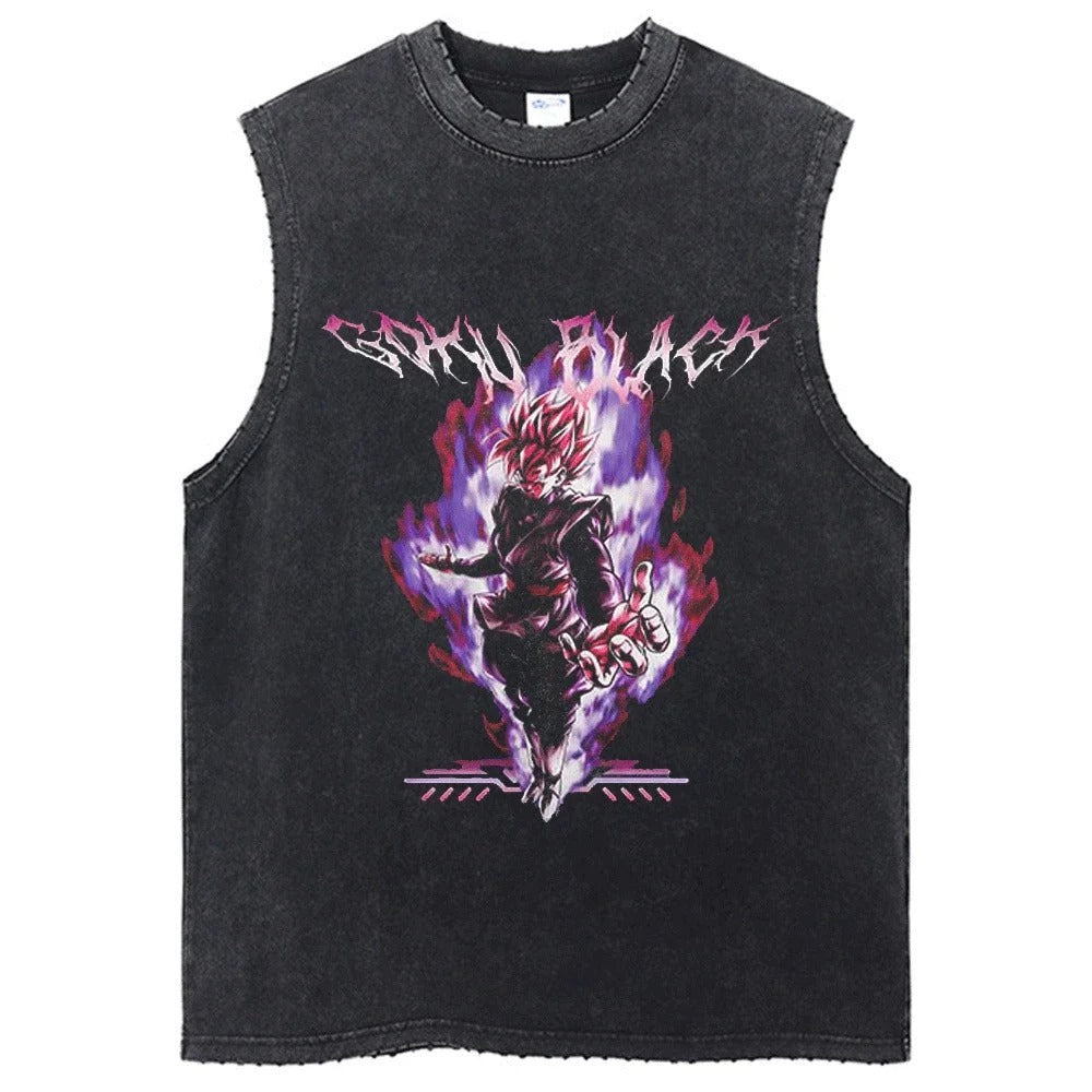 Goku Black Vintage Tank Top V2 Tank Tops