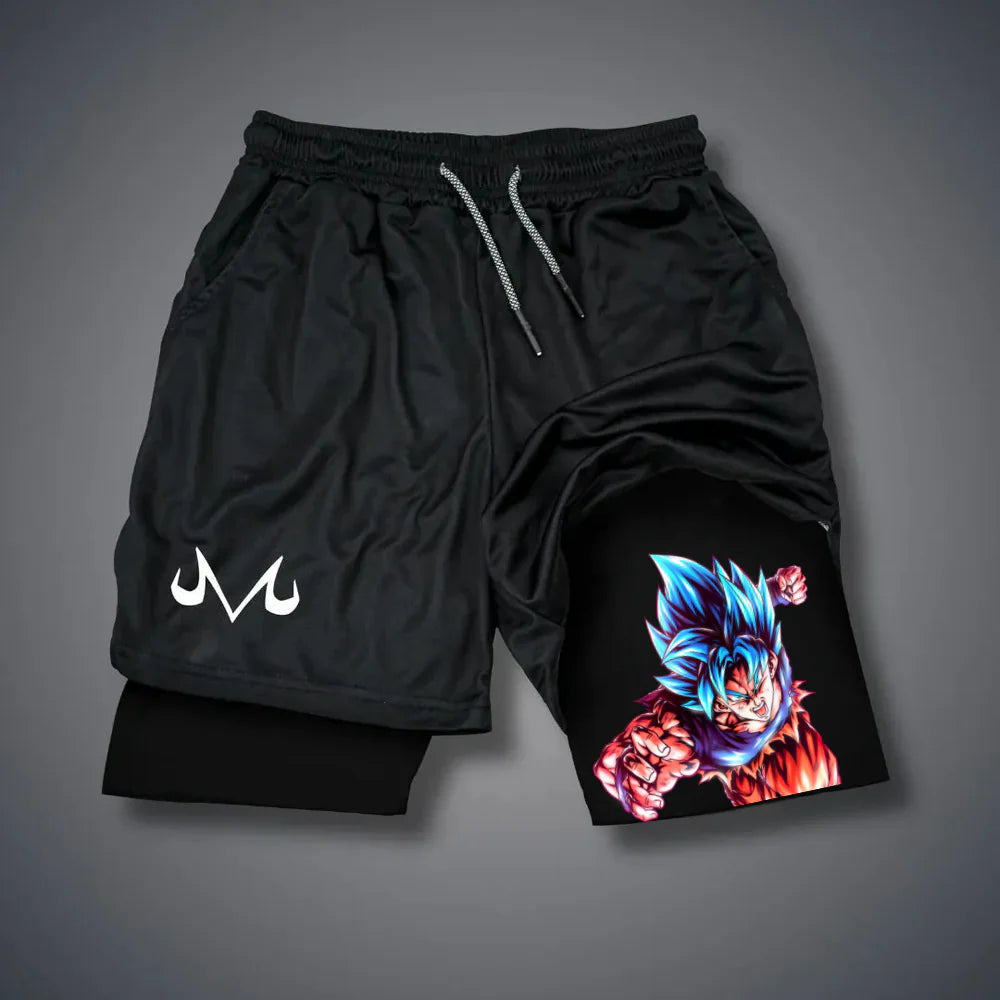 Dragon Ball Z Super Siayan Blue Kaioken Goku Performance Shorts Performance shorts