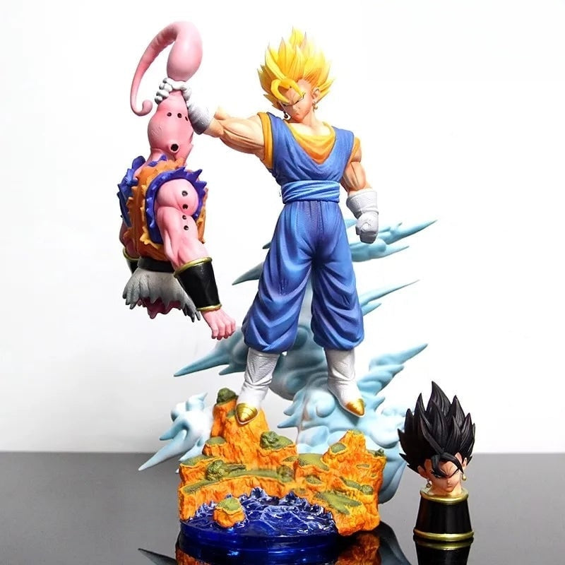 Anime Dragon Ball Son Goku Figure Super Saiyan Goku Vs Majin Buu Action Figures Statue Collection Model Kids Toys Birthday Gifts WHITE CHINA