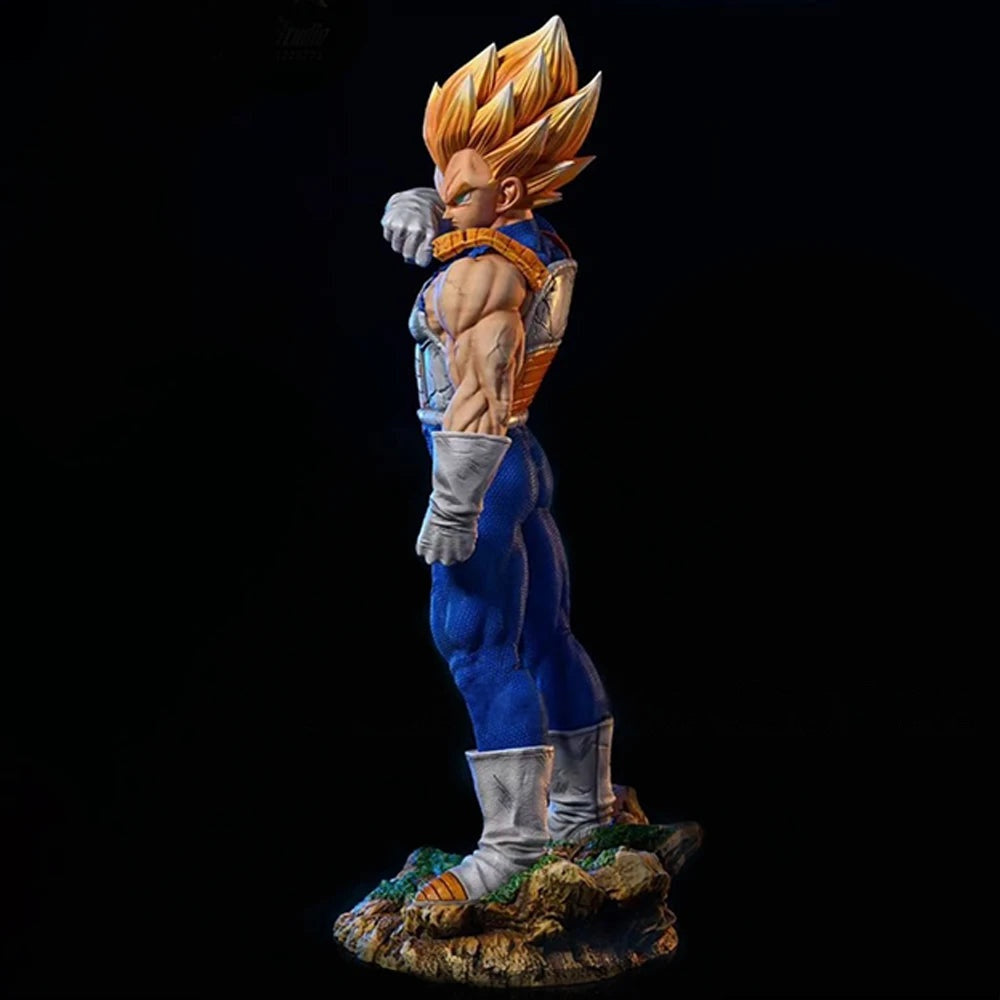 11.02in/28cm Anime Dragon Ball Z Figure Vegeta Figure PVC Super Saiyan Statue Collectible Model Toys Gifts