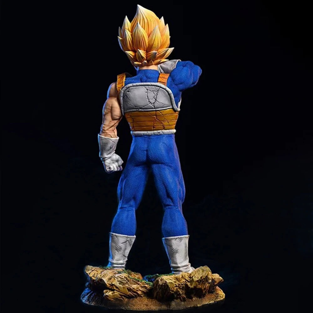 11.02in/28cm Anime Dragon Ball Z Figure Vegeta Figure PVC Super Saiyan Statue Collectible Model Toys Gifts