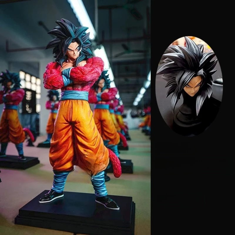 Anime Dragon Ball Figure Super Saiyan 4 Son Goku Statue PVC Collection Model Toys Gifts 32cm-Goku
